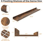 upsimples Floating Shelves for Wall Decor and Storage, Nursery Room, Coffee Bar - Image 3