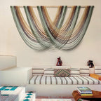 Macrame Wall Hanging Large Boho Wall Decor Yarn Wall Art Tapestry 57"W*31"L | - Image 3