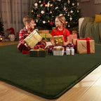 Modern Soft Hallway Runner Rug, 2x6 Olive Green Washable Runner Rug | Fluffy - Image 8