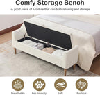 Chifee & Vingol 66" W Storage Benches End of Bed Bench - Image 4