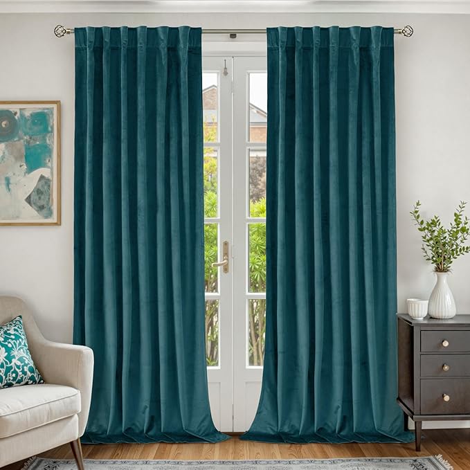 BGment Velvet Curtains 90 Inches Long by BGment
