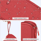 FYY Electronic Organizer, Travel Tech Pouch Bag, Cable Organizer Red | Wrist - Image 4