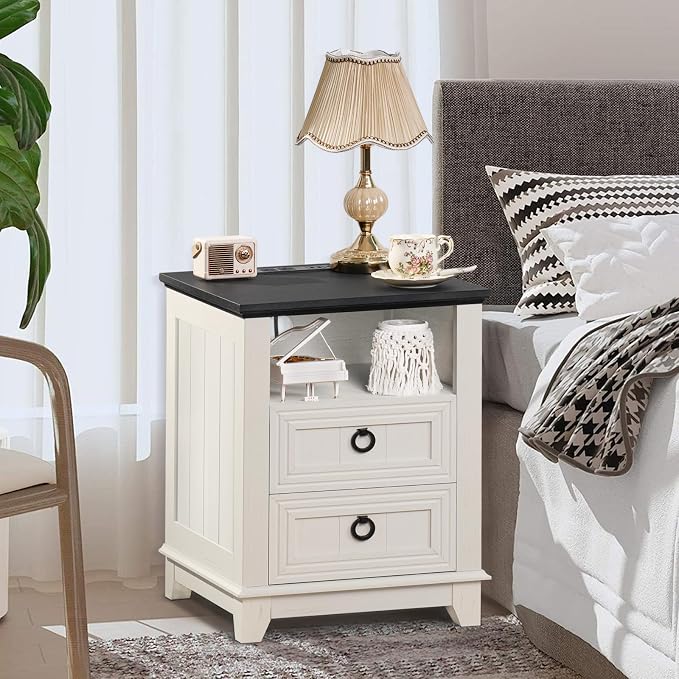 Joaxswe 18" Farmhouse Night Stand Set 2 - Image 8
