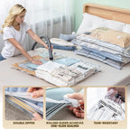 TAILI 10 Pack Vacuum Storage Bags, Jumbo LONG SIDE ZIP, Space Saver - Image 6