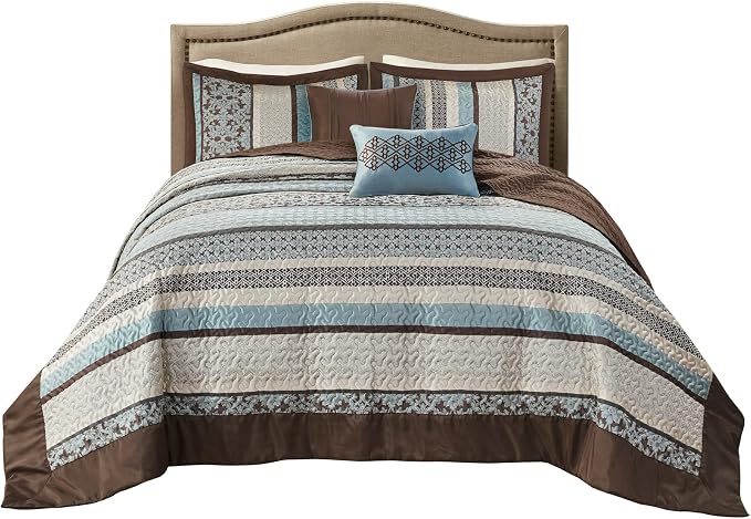 Madison Park King Quilt Bedding Set, Reversible Quilted Bedspread Set, - Image 15