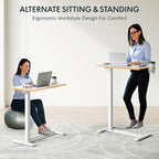 FLEXISPOT H7 28" Pneumatic Height-Adjustable Overbed Table - Image 5