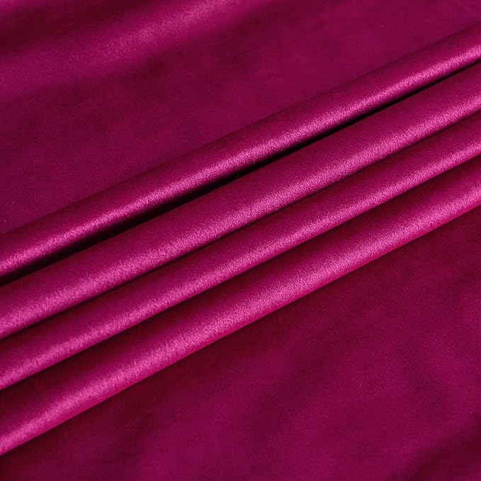 PRIMROSE Hot Pink Velvet Curtains 63 inch Long - Image 6