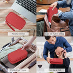 FYY Electronic Organizer, Travel Tech Pouch Bag, Cable Organizer Red | Wrist - Image 7