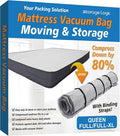 Foam Mattress Vacuum Bag with 4 Adjustable Straps, Queen/Full/Full-XL | by StorageLogic
