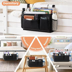 Bedside Caddy for Dorm Bed, Bedside Storage Bag Hanging Organizer | Metal Frame - Image 6
