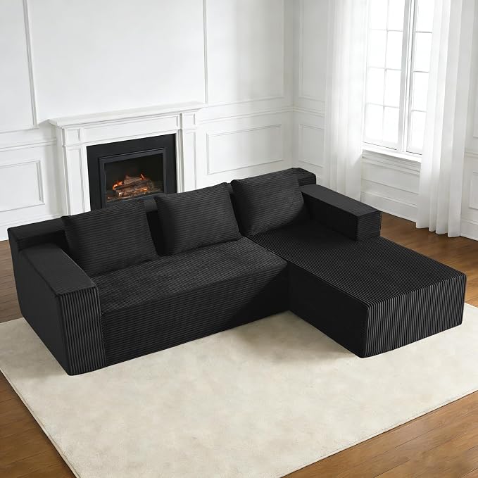 Nigoone 103" Cloud Sectional Sofa, Boneless L-Shape Couch by NIGOONE