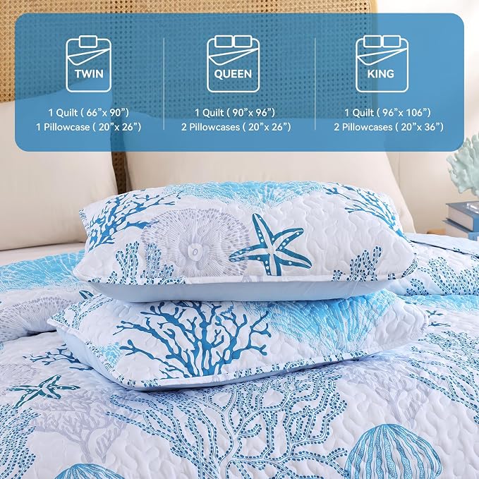 weigelia Coastal Quilt Set King Size - Image 8