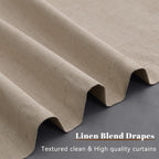100% Blackout Linen Ceiling to Floor Curtains 96 Inches Long 8 FT - Image 8