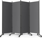 SUNALLY Room Divider Privacy Screens, 4 Panels Dividers - Image 8