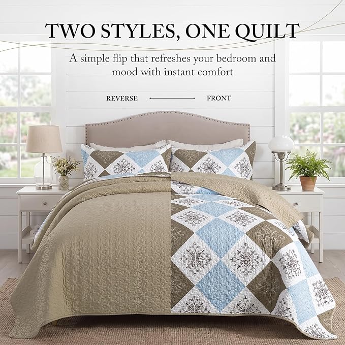 Etwel Lightweight Queen Size Quilt Set - Image 4