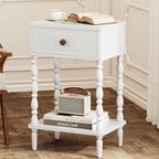 Yoobure White Nightstand with Drawer - Image 9