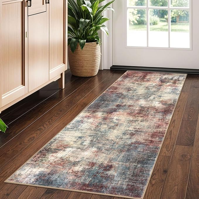 Abstract Runner Rug 2x5 Ft Washable Runners by iOhouze