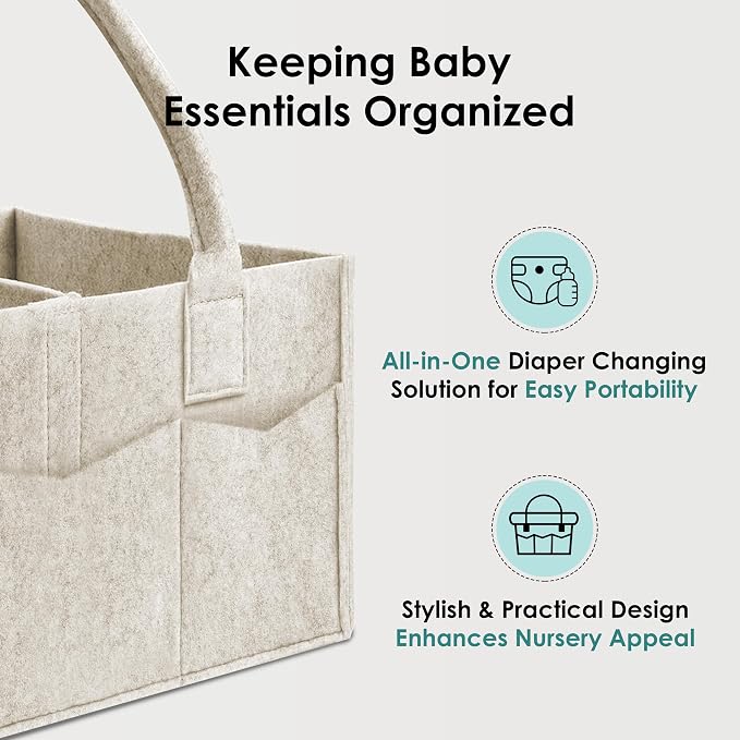 HIPHOP PANDA 2-Pack Diaper Caddy Organizer - Image 6