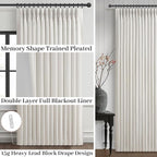 PleatedDrapes 100% Blackout Curtains 78 Inches Long 2 Panel Set - Image 4