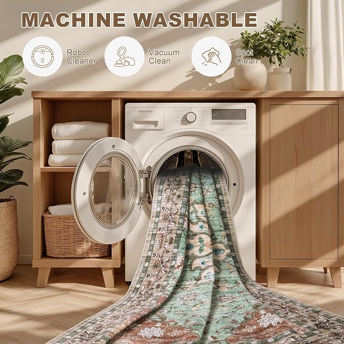 3x5 Area Rugs Living Room: Washable Rug - Image 6