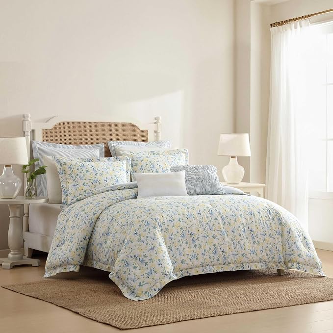 Laura Ashley – Queen Comforter Set, Cotton Bedding - Image 9