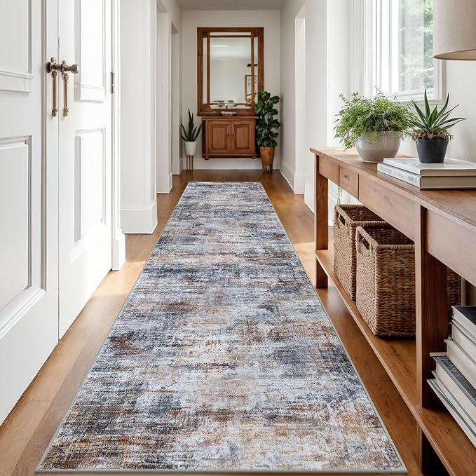 Abstract Runner Rug 3x12 Ft Washable Runners - Image 9