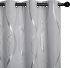 NICETOWN Silver Grey Pattern Curtains - Image 3