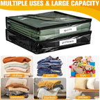 Plastic Storage Bags with Easy-Glide Zipper, Durable Clear Vinyl Zippered - Image 5