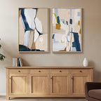 Large Framed Modern Colorful Abstract Wall Art - Image 4