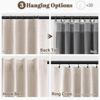 Oatmeal Linen 100% Blackout Curtains - Image 2
