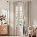 RYB HOME Warm Sand 100% Blackout Curtains 108 Inch Long by RYBHOME