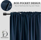 Navy Blue Blackout Curtain Panels - Image 4
