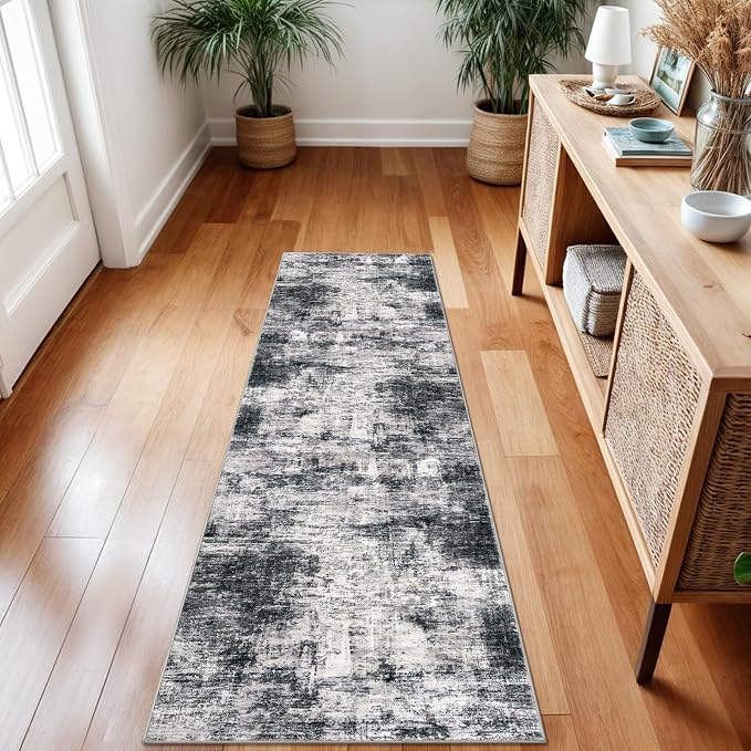 Abstract Runner Rug 2x7 Ft Washable Runners - Image 3