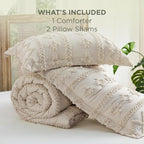Bedsure Tufted Boho Comforter Set Oversized King - Image 7