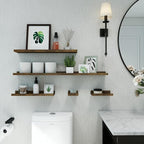 Small Brown Floating Shelves for Wall, Shelf - Image 5