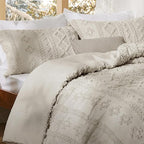 Bedsure Tufted Boho Comforter Set King Size - Image 7
