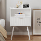 White Nightstand, Modern Bedside Table - Image 8