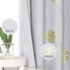 Greyish White Curtains Room Darkening Curtains 72 Inches Length Thermal - Image 3