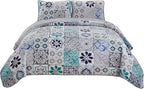 Fancy Linen 3pc Bedspread Quilt Set Over Size Bed Cover New - Image 2