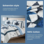 Secgo Handmade Quilted 100% Cotton Queen Comforter Set - Image 4