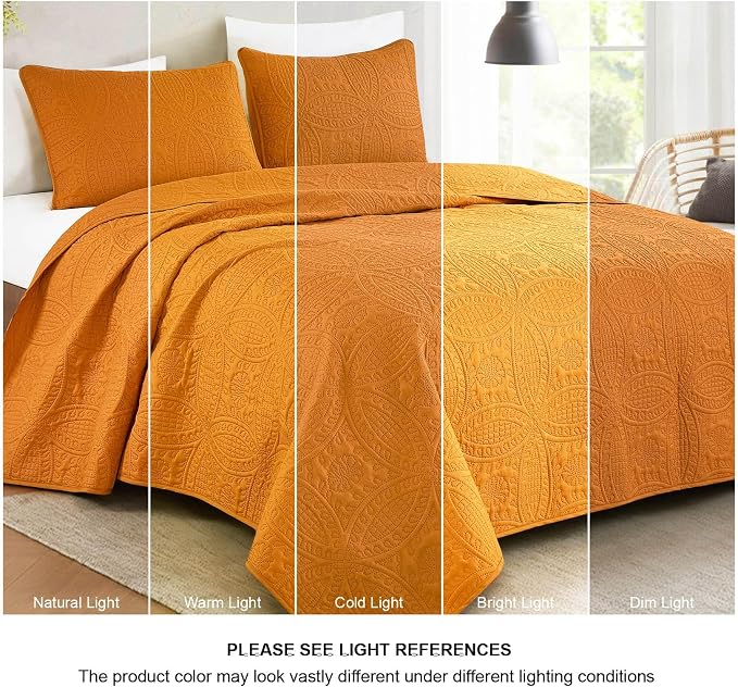 Chezmoi Collection Austin King Oversized Bedspread Set, 3-Piece Pinsonic - Image 3