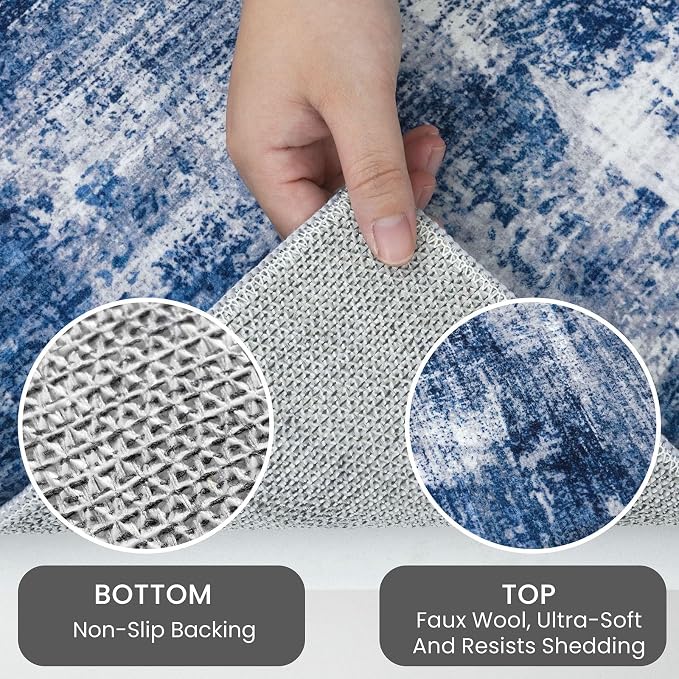 Abstract Area Rug 3x4 Ft Washable Rugs - Image 4
