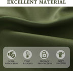 Loden/Dark Olive Green Blackout Curtains 52 Inch - Image 3