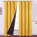 100% Blackout Yellow Curtains by Lemomo