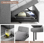 COMHOMA Sleeper Chair Bed, Convertible Sofa Bed Armchair - Image 3