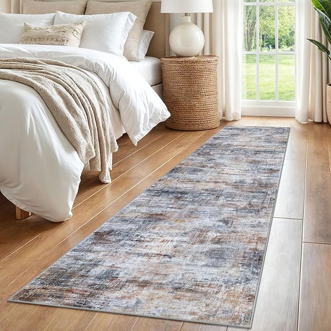 Abstract Runner Rug 2x8 Ft Washable Runners - Image 8