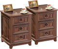 Joaxswe Farmhouse Nightstand Set 2 by Joaxswe