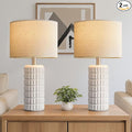 Seealle 23" Modern Ceramic Table Lamps Set of 2, Lamps by SeealleLighting