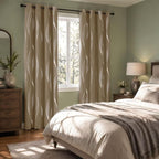 Deconovo Curtains for Living Room, Pattern Blackout Curtains 84 Inches Long | - Image 6