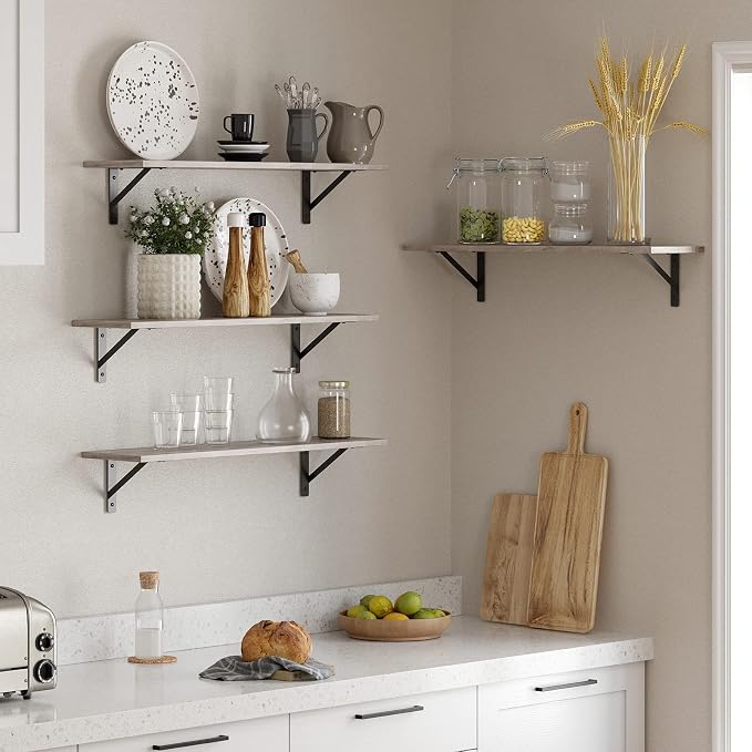 Long Wall Shelves, 31.5" Wall Mounted Shelves - Image 2